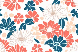 minimal clean japanese ancient floral painting design pattern modern summer bright