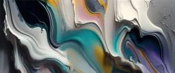 Painting, colors, poured colors, light colors, glossy, marble, gray