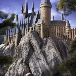 Harry Potter world with magic with beautiful surroundings with clear features and avartars, big fight with dark theme