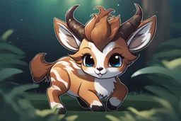 Chibi gazelle in 8k solo leveling shadow drawing style, Christmas them, sticker, intricate details, highly detailed, high details, detailed portrait, masterpiece,ultra detailed, ultra quality