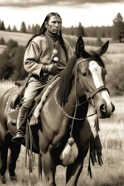 Native American on horse