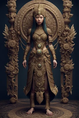 Fhoto full body, reality, Raw, Indonesia culture future, kingdom, digital art, intricate details, powerful composition, captivating, , trending on artstation, high focus, studio photo, intricate details, highly detailed, by addie_digi