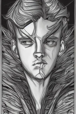 street, god head walking, model style, hyper realistic, accurate, delicate, extremely detailed, Graphic novel style, wide-angle, front view, open aperture, superfine pencil