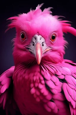 the pink scary bird