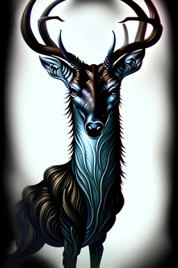 Eldritch deer abomination undead dark fantasy