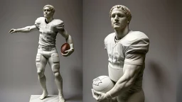 marble sculpture of NFL player by Andrea del Sarto