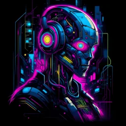 Vintage tshirt print design (on a white background:1.2), digital art of Cyberpunk Berry Fusion, (cyberpunk style:1.2), futuristic vibes, neon lights, and a blend of organic and technological elements creating a visually stunning 4K masterpiece.