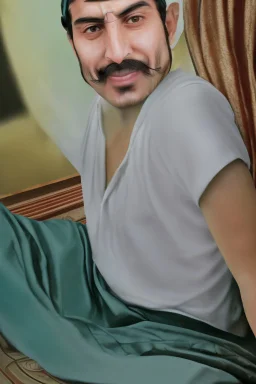 Panel style Transfer drawing the Convert the image of the face An Arab man from the And make him laugh so open mouth very hard panel style Transfer photo detailed view Excellent full view Very high copy Copies of the original image and paste realism Accurate Extremely realistic Panoramic details Very realistic detailed Wonderful full view and stunning wide-angle transfer style transfer photo detailed 3D