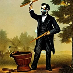 abraham lincoln chopping cherry tree