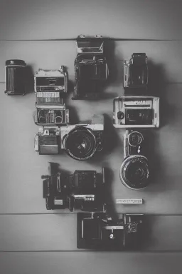 Minimalist art of an old camera