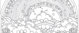 A rainbow coloring page