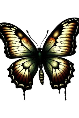 butterfly Half of it is colored