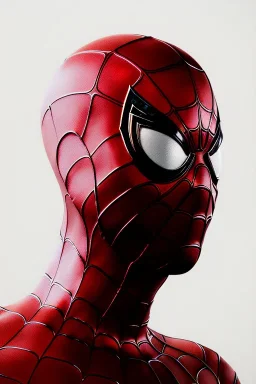 a vibrant ultraclear sideview waist up portrait of the spiderman ,steampunk, ethereal ,dark