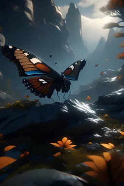 butterfly art by max rive and rayan dayar, octane render, unreal engine 5, Kodak style