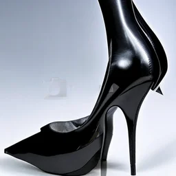 black stilettos