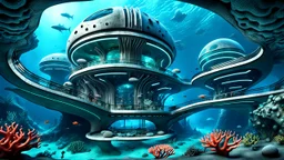 futuristic builded world under the deep sea, curved walls, special buildings, made, coral, futuristic builded world under the deep sea, curved walls, special buildings, made, coral, concrete-like material, stone, onyx and glass, impressive, alien and special structures, buildings left behind from a lost world , 3D Game Cinematic Feel, Epic 3D Videogame Graphics, Intricately Detailed, 8K Resolution, Dynamic Lighting, Unreal Engine 5, CryEngine, Trending on ArtStation, HDR, 3D Masterpiece, Unity R