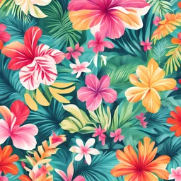 Hawaiian Mix Digital Paper | Commercial Use | Flower digital Paper | Hawaii | Tropical Pattern | Paradise | Digital Background