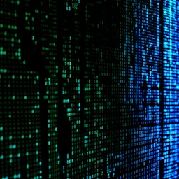 mache ein bild von verschlüsselten codes auf einem display