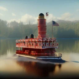 Sternwheeler steamboat