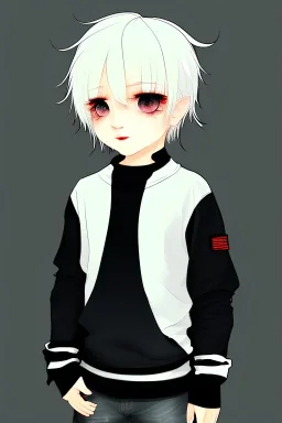 Shota, cute, oversized black sweater