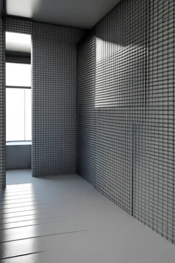 Badzimmer und die Wände aus hochizontales 3D-druckbare Beton