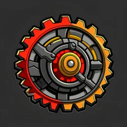 a settings button gear sprite for a kart cartoonish game