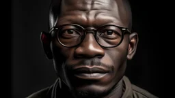 African man,with glasses