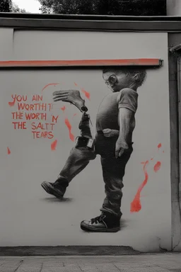 you ain't worth the salt in my tears; street art