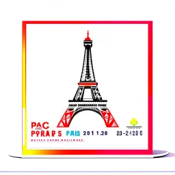 Commemorative stamp of the Olympic Games with the text: "Paris 2024". On pure white background. ultra 8k quality