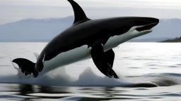 killer whale jumping out of the water