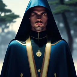 ultra realistic illustration, man in a dark blue hood, with black hair, mysterious, poker man, highly detailed, digital painting, artstation, concept art, smooth, sharp focus, illustration, art by artgerm and greg rutkowski and alphonse mucha