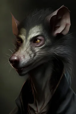 Rat lycanthrope handsome male