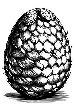 a dragon egg in manga style