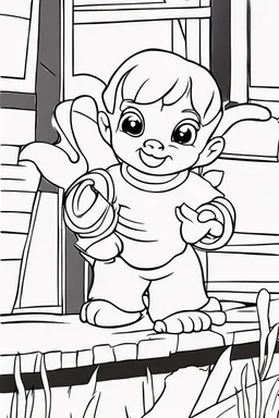 coloring page for kids, PIC, thick outline, low details, no shading, no color