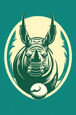 rhinoceros + egg + logo