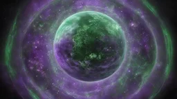 matrix universe, space, planets, god creation purple, green