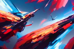 concept art by jama jurabaev, cinematic shot, trending on artstation, high quality, brush stroke, hyperspace, vibrant colors, helicopter