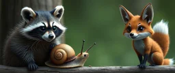 raccoon uncle fester snail fox