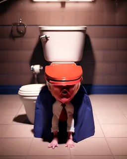 Donald Trump sitting in toilet scene, pants down, realistic image, hooper style, casual, concept art, smooth, unreal engine 5, god lights, ray tracing, RTX, lumen lighting, ultra detail, volumetric lighting, 3d.