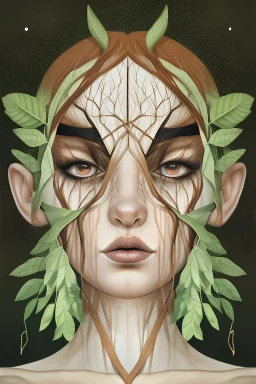 portrait of tree woman by artist maye torres