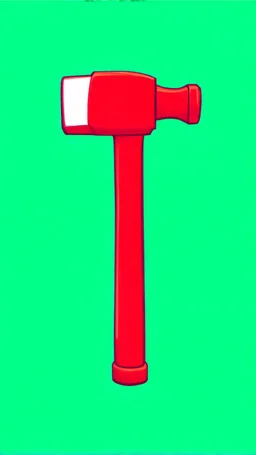 hammer, desaturated color, 3d cartoon proportions, detailed vector drawing with thick outline