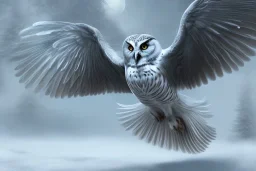 snow OWL wings attack