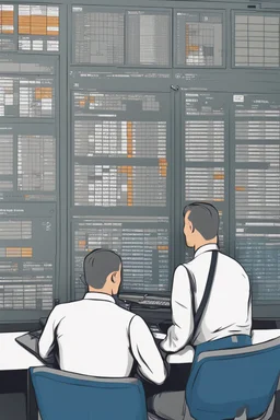 operators looking at a huge maintenance schedule