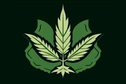 bentley style logo but with canabis leafs