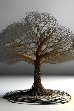 cable tree made by wire 3d