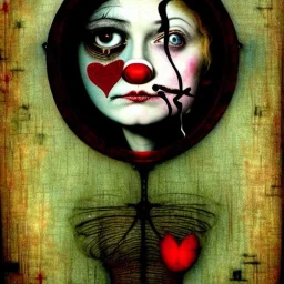 High detailed sad clown face CATRIN WELZ-STEIN