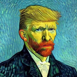 Portrait of trump by Van Gogh