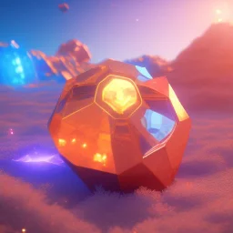 a crystalised blue pink spaceship, gold, diamonds, sunny background, atmospheric, realistic, unreal engine, 8k. Cinematic lighting, octane render.