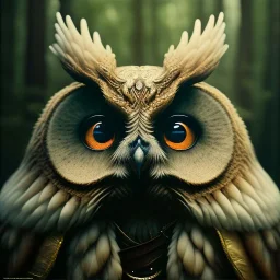 intricate details, realistic, octane, unreal engine, portrait, natural lighting,zoomed out + portrait, fantasy art style, volumetric lighting, extreme detail, Photorealism, High detail, Hyper realistic Owl in forest, macro lens blur,abstract paint, sharp focus, 85mm, polaroid, cinematic, cinema4d, HDR, 8k