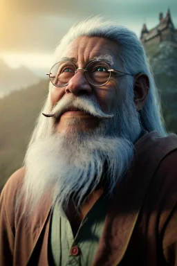 photo of a ultra realistic wizard, dramatic light, pale sunrise, cinematic lighting, battered, low angle, trending on artstation, 4k, hyper realistic, focused, extreme details, unreal engine 5, cinematic, masterpiece, art by studio ghibli, intricate artwork by john william turner